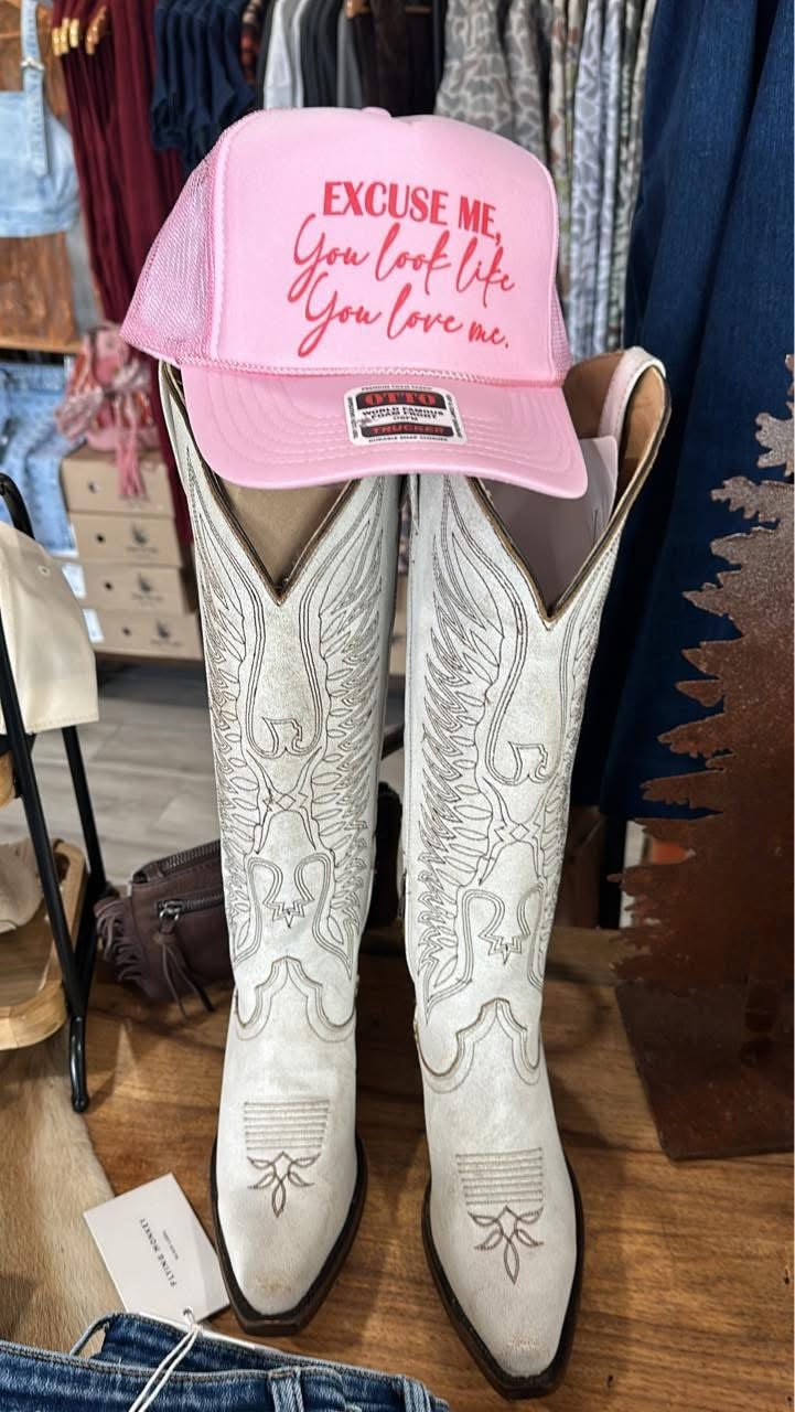 Vintage cracked white cowgirl boots | Pink Hippie Boutique